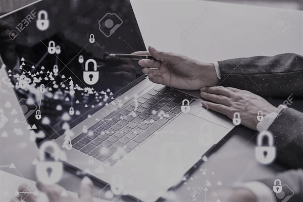 161434222-two-business-people-working-on-the-project-to-protect-cyber-security-of-international-company-using- 161434222-two-business-people-working-on-the-project-to-protect-cyber-security-of-international-company-using-