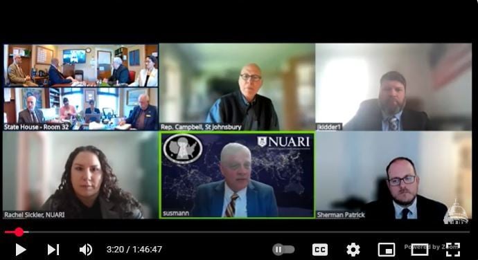 NUARI Experts Provide Training to Vermont General Assembly Committee